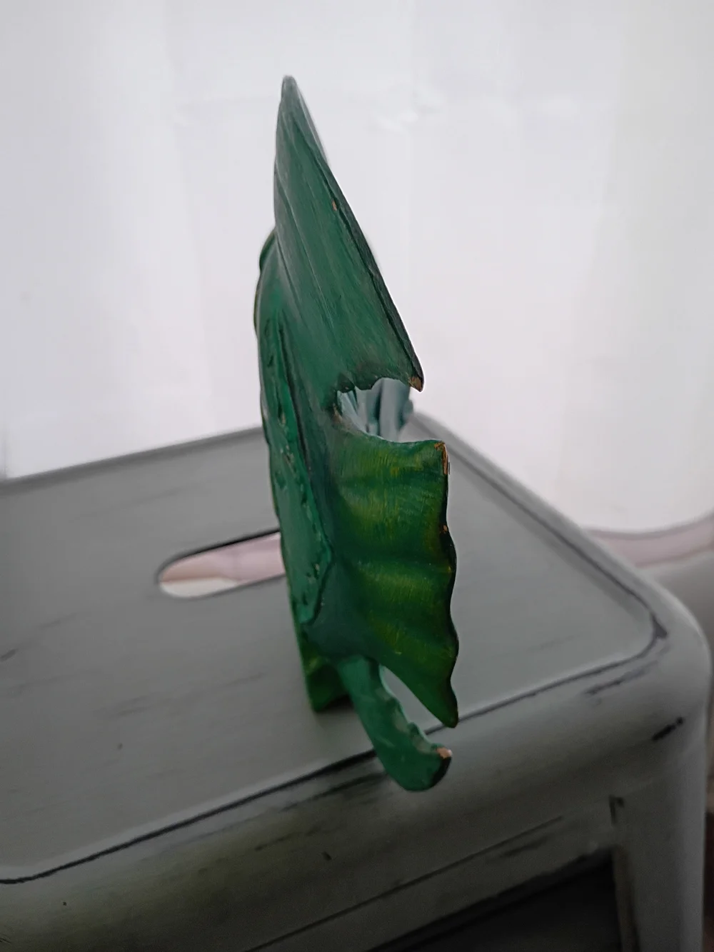 Vintage Green Fish Figurine Coastal Decor 8